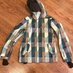 O'Neill Escape snowboard Ski Jacket - Teal, Beige, Brown